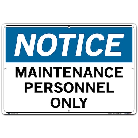 Vestil Aluminum Sign, 12-1/2" Height, 18-1/2" Width, Aluminum, Rectangle, English SI-N-44-D-AL-063